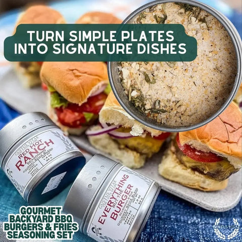Gourmet Backyard Burger & Fries Seasoning Collection – Six-Pack Spice Set | Made in USA Gustus Vitae  Collections & Gift Sets