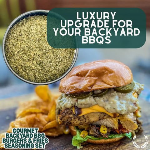 Gourmet Backyard Burger & Fries Seasoning Collection – Six-Pack Spice Set | Made in USA Gustus Vitae  Collections & Gift Sets
