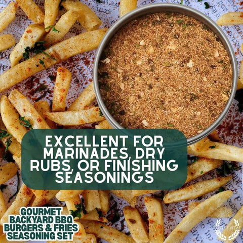 Gourmet Backyard Burger & Fries Seasoning Collection – Six-Pack Spice Set | Made in USA Gustus Vitae  Collections & Gift Sets
