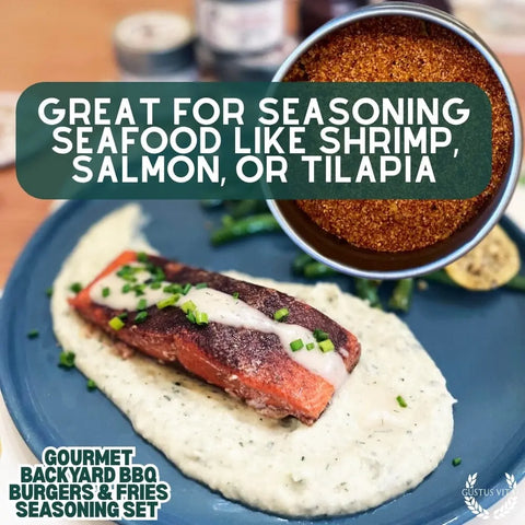 Gourmet Backyard Burger & Fries Seasoning Collection – Six-Pack Spice Set | Made in USA Gustus Vitae  Collections & Gift Sets