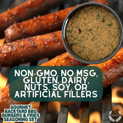 Gourmet Backyard Burger & Fries Seasoning Collection – Six-Pack Spice Set | Made in USA Gustus Vitae  Collections & Gift Sets