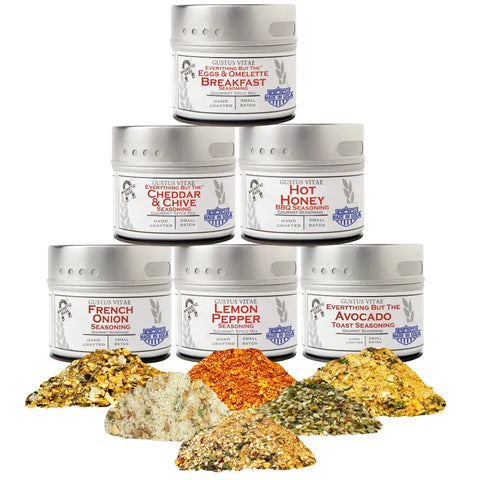 Gourmet Breakfast Seasoning Set 6-Pack – Natural Flavors | Made in USA Gustus Vitae  Collections & Gift Sets