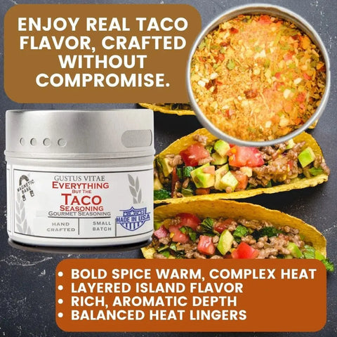 Gourmet Everything Seasonings Set – 12 Unique 4 Oz Tins | Handcrafted Flavor Collection | Made in USA Gustus Vitae  Collections & Gift Sets