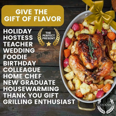 Gourmet Everything Seasonings Set – 12 Unique 4 Oz Tins | Handcrafted Flavor Collection | Made in USA Gustus Vitae  Collections & Gift Sets