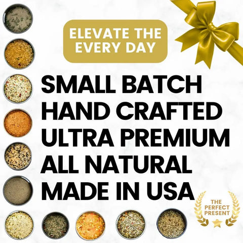 Gourmet Everything Seasonings Set – 12 Unique 4 Oz Tins | Handcrafted Flavor Collection | Made in USA Gustus Vitae  Collections & Gift Sets