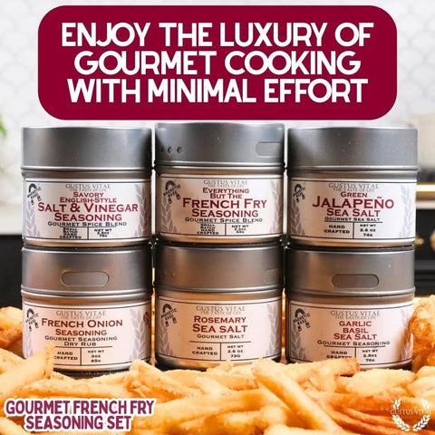Gourmet French Fry Seasoning Collection – Six Premium Spice Blends | Made in USA Gustus Vitae  Collections & Gift Sets