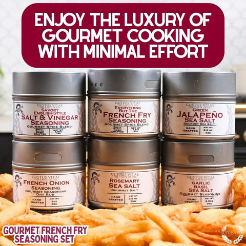 Gourmet French Fry Seasoning Collection – Six Premium Spice Blends | Made in USA Gustus Vitae  Collections & Gift Sets