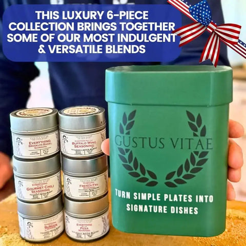 Taste of America- Classic USA Flavor Favorites | Gift Packaged Seasoning Collection | Set of 6 Gustus Vitae  Collections & Gift Sets