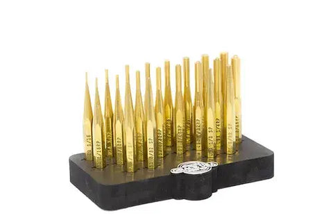 Grace USA 20 Piece Brass Punch Tool Set – Non Sparking – Bench Block Included | Made in USA Grace USA 