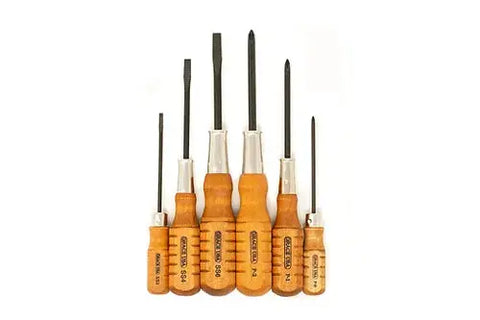 Grace USA 6 Piece Precision Screwdriver Set – Durable Wood Handle | Made in USA Grace USA 