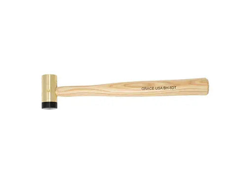 Grace USA 8 Oz Brass Head Hammer with Delrin Tip – Handcrafted Wood Handle | Made in USA Grace USA 
