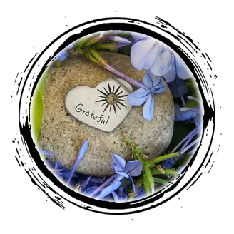 Grateful Heart Inspiration Stone – Handcrafted Garden Accent – Gratitude Reminder Rock | Made in USA Whitney Howard Designs  Rock Garden