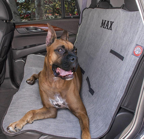 Personalized Solid Back Seat Cover for Pets – Durable Car Protector | Made in USA Majestic Pet 