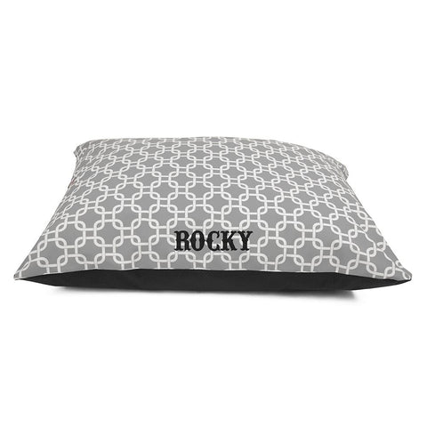 Personalized Links Dog Bed – Durable Poly-Cotton Cushion | Made in USA Majestic Pet 