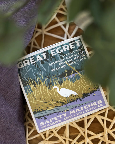 Great Egret Cabin Matches Good & Well Supply Co. 