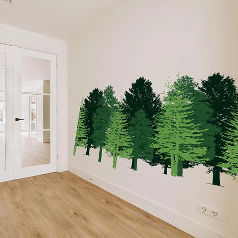 Green Forest Trees Wall Decal – Large Kids Room Decor | Made in USA Chatelet Manufacturing 
