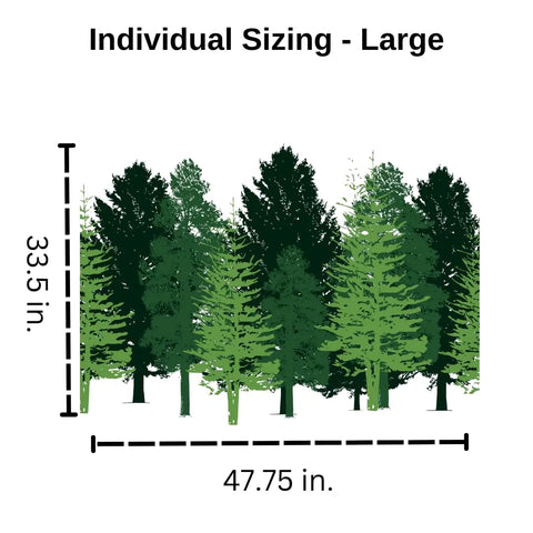 Green Forest Trees Wall Decal – Large Kids Room Decor | Made in USA Chatelet Manufacturing 