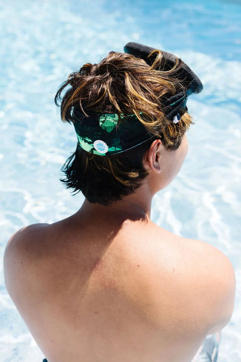 Green Fusion Swim Mask – Adult Size Anti-Fog Silicone Frame Swim Goggles | Assembled In USA Splash Place  Adult Swim Mask