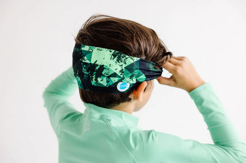Green Fusion Tangle-Free Abstract Swim Goggles with Anti-Fog Blue Lenses – One Size Fits Kids to Adults | Assembled in USA Splash Place  Swim Goggles