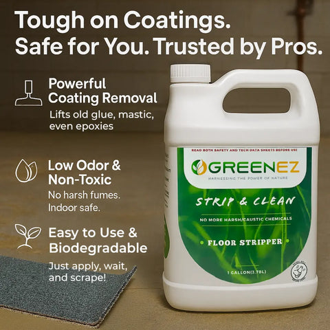 GreenEZ Floor Stripper 1 Gallon – Eco Safe Adhesive Remover | Made in USA GreenEZ® 
