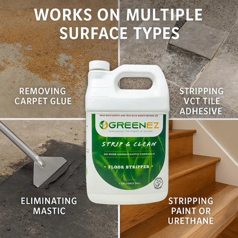 GreenEZ Floor Stripper 1 Gallon – Eco Safe Adhesive Remover | Made in USA GreenEZ® 
