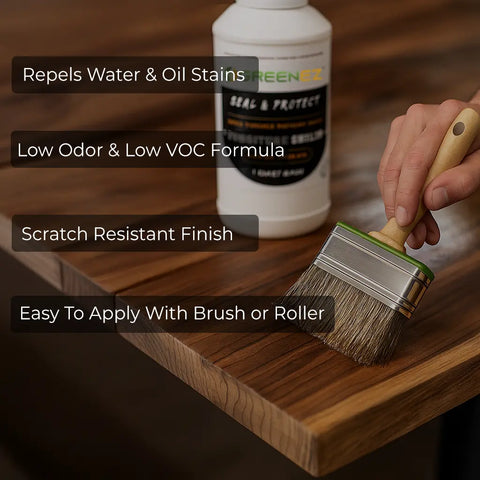 GreenEZ Furniture Shield Quart – Water-Based Wood Sealer | Made in USA GreenEZ® 
