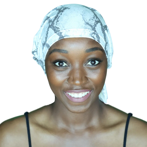 Grey Snakeskin Print Slip-On Scarf – Tammy Chemo Beanies | Made in USA Chemo Beanies®  B2Customer