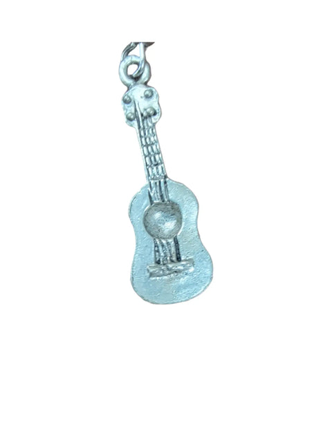 Guitar Charm Silver Pewter Music Charm Michelle Marie Boutique 