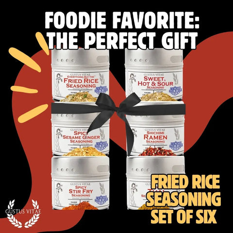 Gustus Vitae Fried Rice Seasoning 6-Pack – Artisan Gourmet Spice Set | Made in USA Gustus Vitae  Collections & Gift Sets
