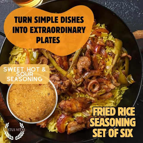 Gustus Vitae Fried Rice Seasoning 6-Pack – Artisan Gourmet Spice Set | Made in USA Gustus Vitae  Collections & Gift Sets