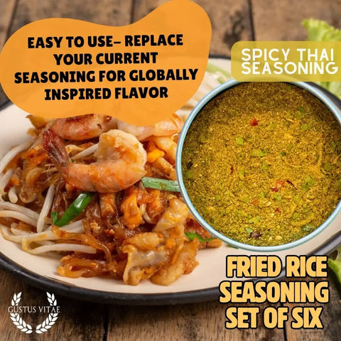 Gustus Vitae Fried Rice Seasoning 6-Pack – Artisan Gourmet Spice Set | Made in USA Gustus Vitae  Collections & Gift Sets