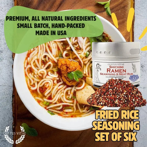 Gustus Vitae Fried Rice Seasoning 6-Pack – Artisan Gourmet Spice Set | Made in USA Gustus Vitae  Collections & Gift Sets