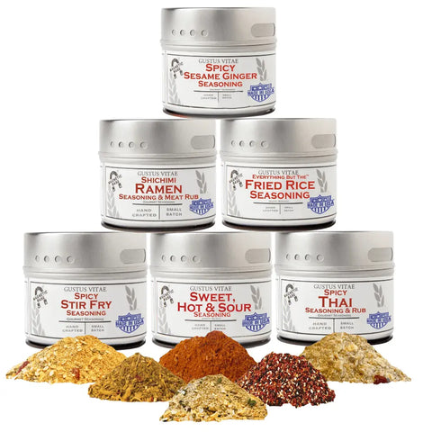 Gustus Vitae Fried Rice Seasoning 6-Pack – Artisan Gourmet Spice Set | Made in USA Gustus Vitae  Collections & Gift Sets