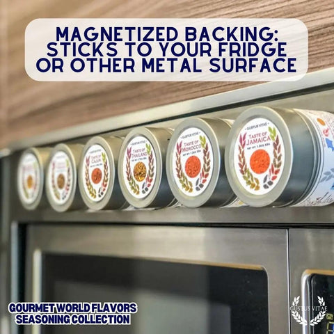 Gustus Vitae Global Gourmet Seasoning Set – 6 Artisan Spice Tins | Made in USA Gustus Vitae  Collections & Gift Sets