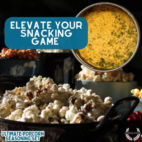 Gustus Vitae Gourmet Popcorn Seasoning Collection – Six Flavor Set | Made in USA Gustus Vitae  Collections & Gift Sets