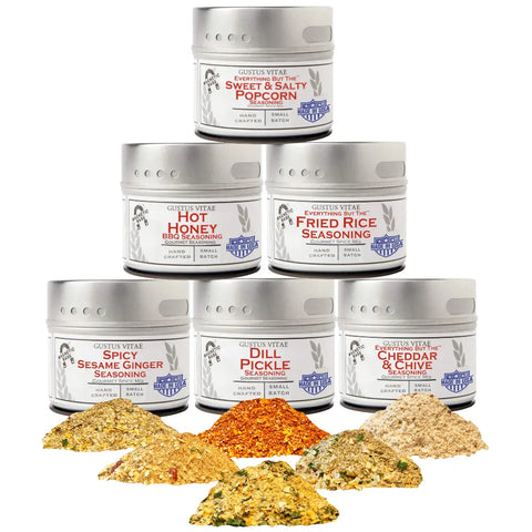 Gustus Vitae Six Flavor Seasoning Set – Gourmet Spice Collection | Made in USA Gustus Vitae  Collections & Gift Sets