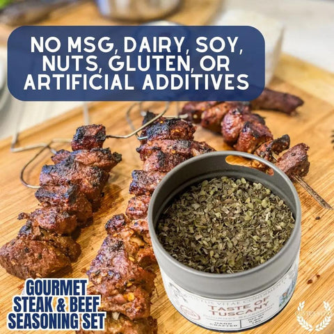 Gustus Vitae Six-Pack Gourmet Steak and Beef Seasoning Set – Handcrafted Rubs | Made in USA Gustus Vitae  Collections & Gift Sets