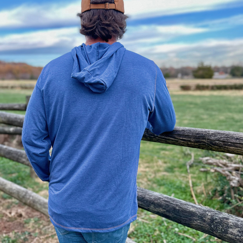 Men’s Cobalt Pullover Hoodie – Soft Recycled Fabric – Made in USA Wilson Lane Apparel  shirt