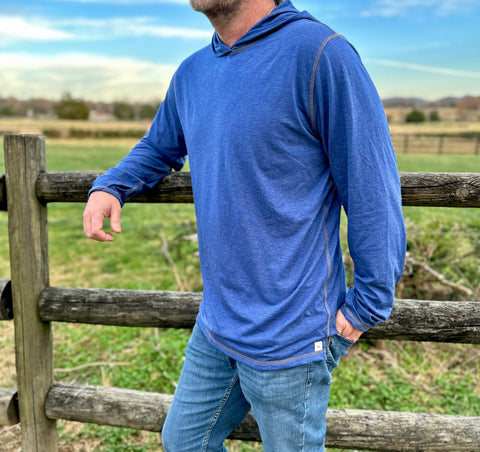 Men’s Cobalt Pullover Hoodie – Soft Recycled Fabric – Made in USA Wilson Lane Apparel  shirt