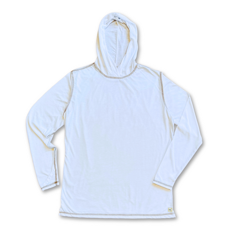 Lightweight White Hoodie Pullover – Comfortable Stretch Fabric | Made in USA Wilson Lane Apparel  shirt