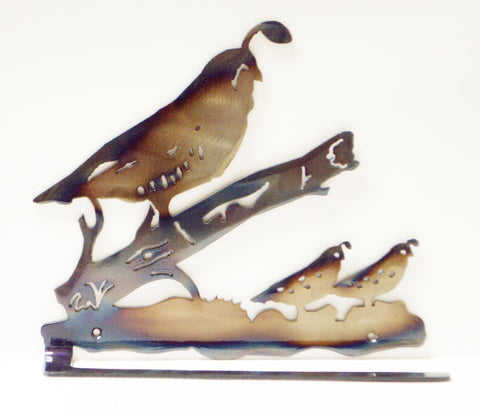 Rustic Quail Metal Hand Towel Holder – Handmade Bathroom Kitchen Rack | Made in USA Knights Home Decor  item