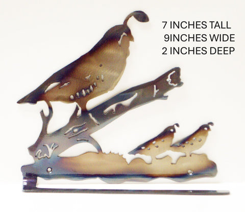 Rustic Quail Metal Hand Towel Holder – Handmade Bathroom Kitchen Rack | Made in USA Knights Home Decor  item