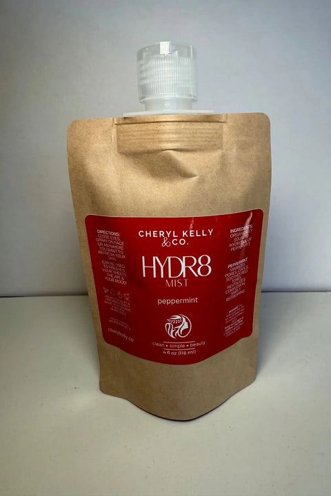 HYDR8 Mist - Peppermint Cheryl Kelly & Co.  Skincare 39.00 4oz refill pouch $39
