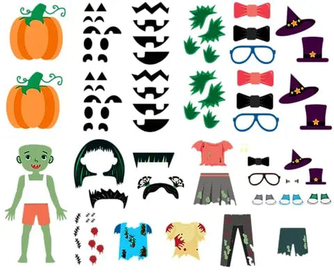 Halloween Customizable Sticker Sheet – Creative Fun for Kids | Made in USA Chatelet Manufacturing 