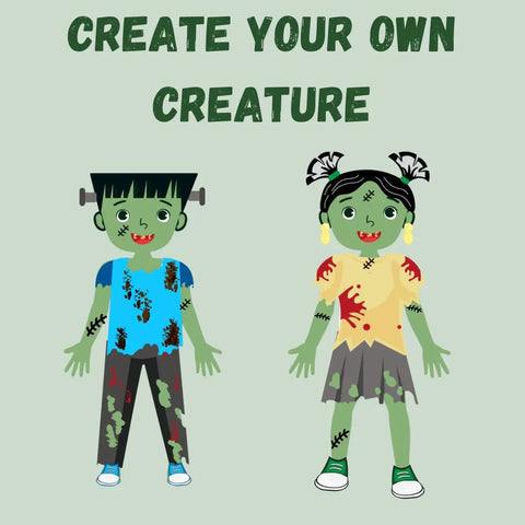 Halloween Customizable Sticker Sheet – Creative Fun for Kids | Made in USA Chatelet Manufacturing 