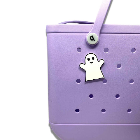 Halloween Ghost Charm For Bogg Bags Tote – Made in USA | BOGLETS Chatelet Manufacturing 