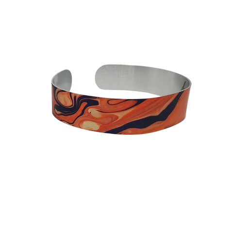 Halloween Jewelry Set – 0.5 Inch Wide Recycled Aluminum Cuff Bracelet and 2 Inch Drop Earrings | Handmade in USA Michelle Marie Boutique  Jewelry Sets