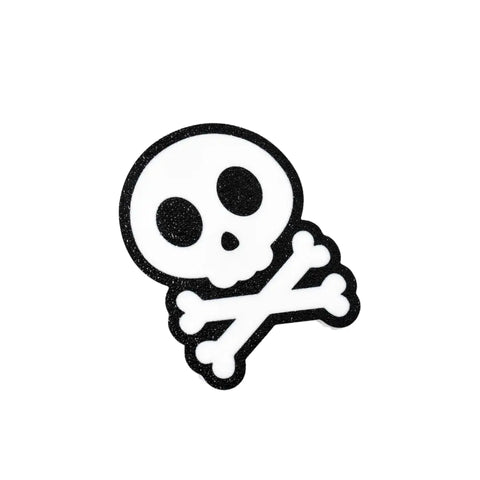Halloween Skull Charm With Pink Bow – Cute Tote Bag Accessory | Made in USA Chatelet Manufacturing 