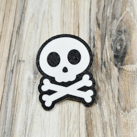 Halloween Skull Charm With Pink Bow – Cute Tote Bag Accessory | Made in USA Chatelet Manufacturing 