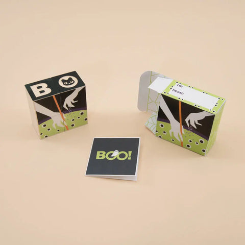 Halloween Themed Wooden Building Blocks For Kids – 1.75 Inch Cubes – Boo!, Witches' Brew | Made In USA Uncle Goose  Decor